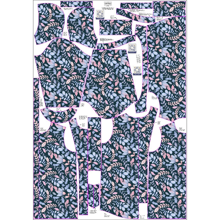 WOMEN'S PARKA (ANNA) - SUMMER FOLK PAT. 2 - sewing set S