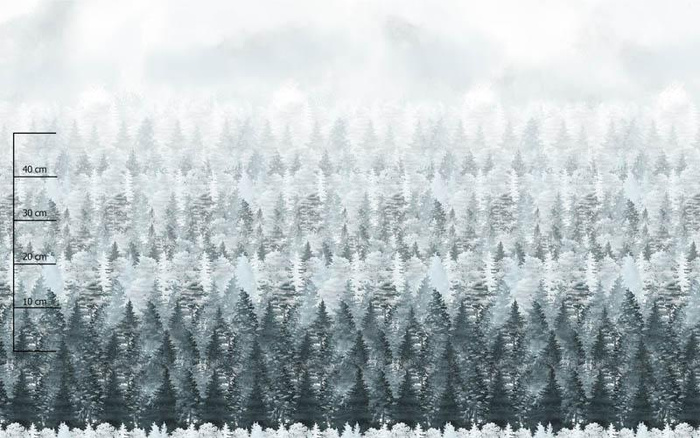 WALD OMBRE (WINTER IM GEBIRGE) - DICKER SOMMERSWEAT panoramisches Paneel 
