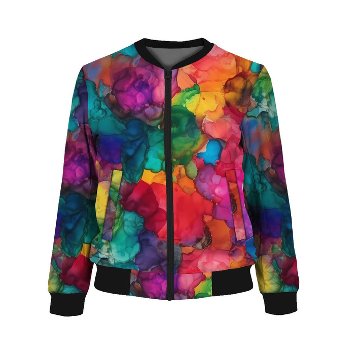 WOMEN’S BOMBER JACKET (KAMA) - ALCOHOL INK PAT. 5 - sewing set XS