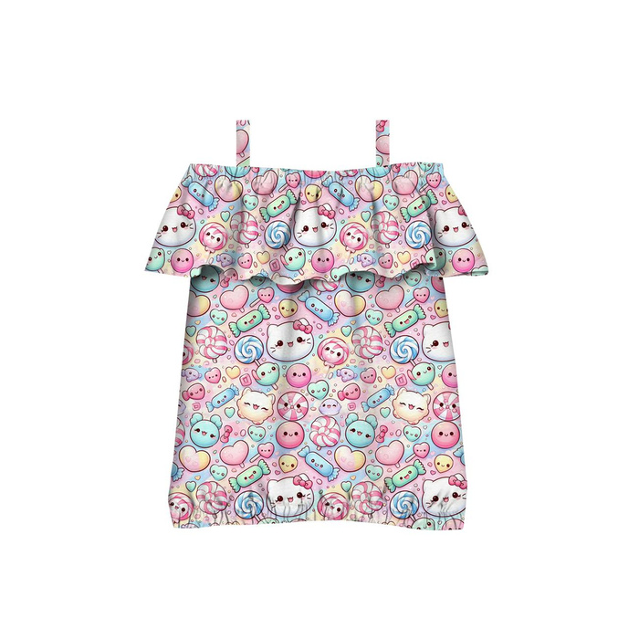 Carmenausschnitt Bluse (SARA) - SWEETS WZ.12 - Nähset - 98-104