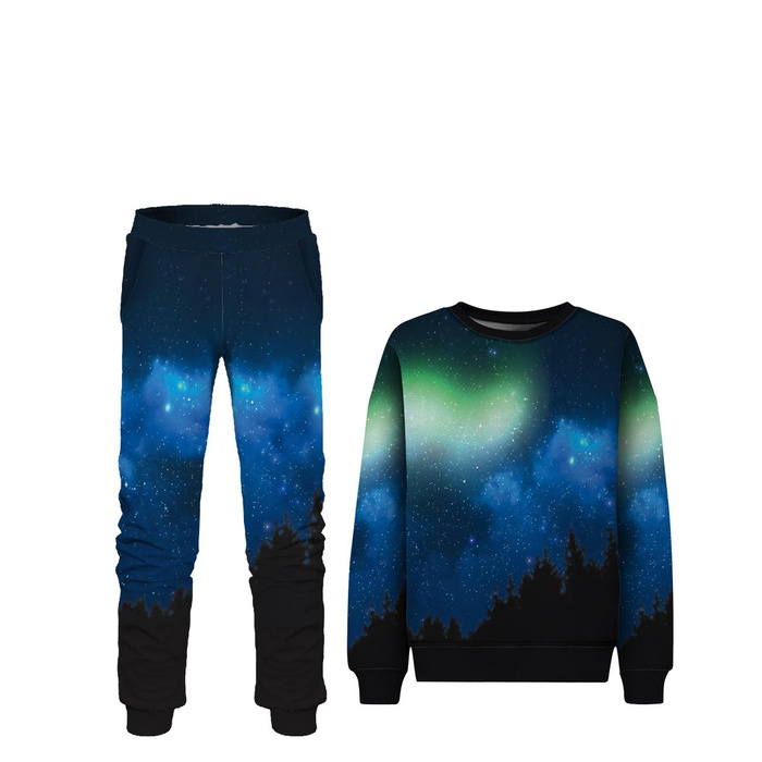 Children's tracksuit (MILAN) - NIGHT SKY - sewing set (146/152)