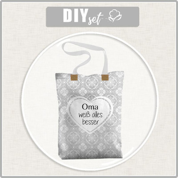 SHOPPER TASCHE - OMA WEISS ALLES BESSER - Wasserabweisende Webware - Nähset
