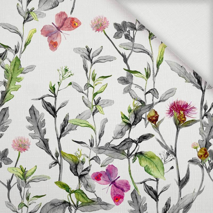 MEADOW / butterflies - Woven Fabric for tablecloths