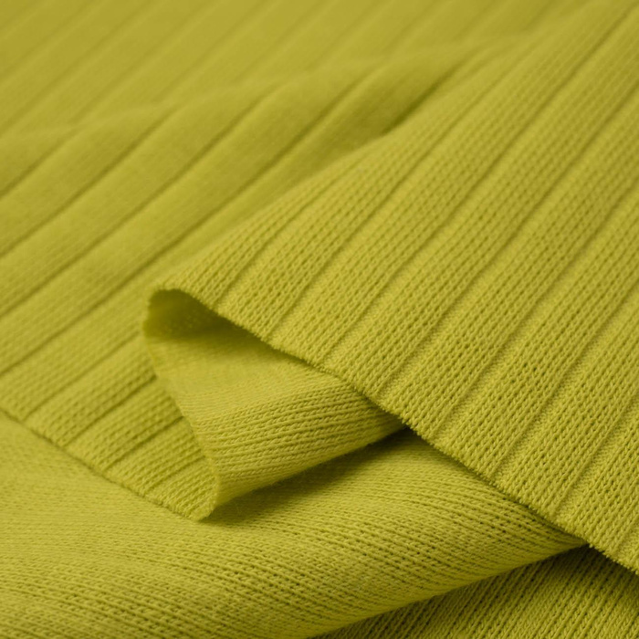 Tenký žebrovaný úplet HARMONIA 220g - LIMON (D-109)