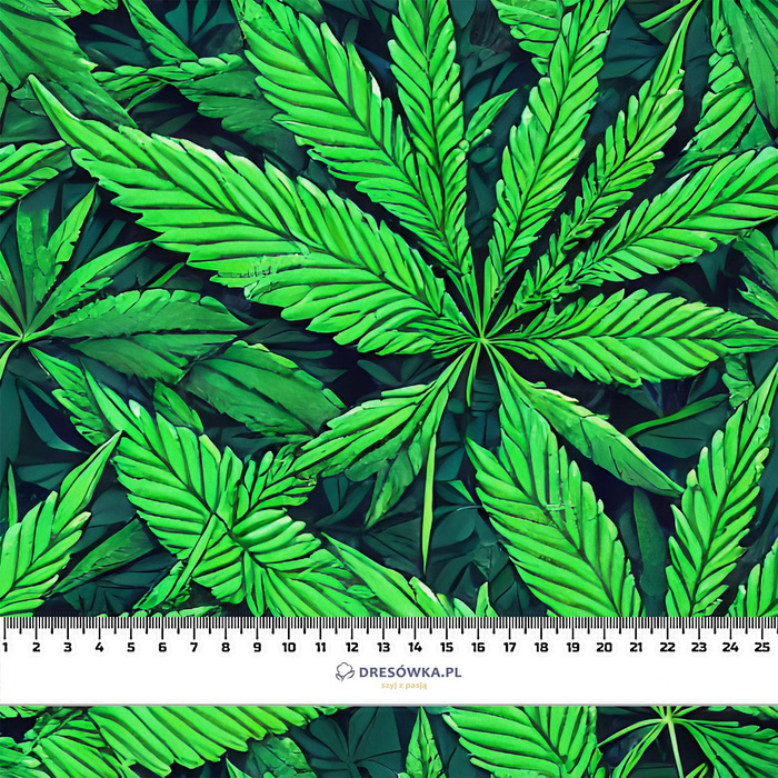 Hemp leaves WZ. 7 - lycra 300g
