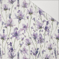 PASTEL FLOWERS WZ. 33 - Hydrophobic brushed knit