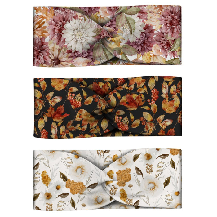 HEADBAND AND HAIR ELASTIC 3KPL - PATTERN 8 - sewing set