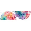 Mały panel na spódnicę z koła - KREPA - WATERCOLOR FLORAL WZ. 7