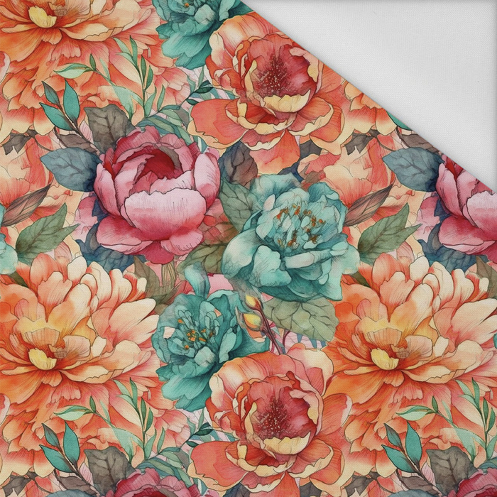 FLOWERS PAPAYA ORANGE WZ. 12 - Nylonstoff PUMI