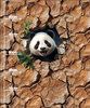 ANIMALS CRACKED wz.4 (panda) - panel (60cm x 50cm)  Cotton woven fabric