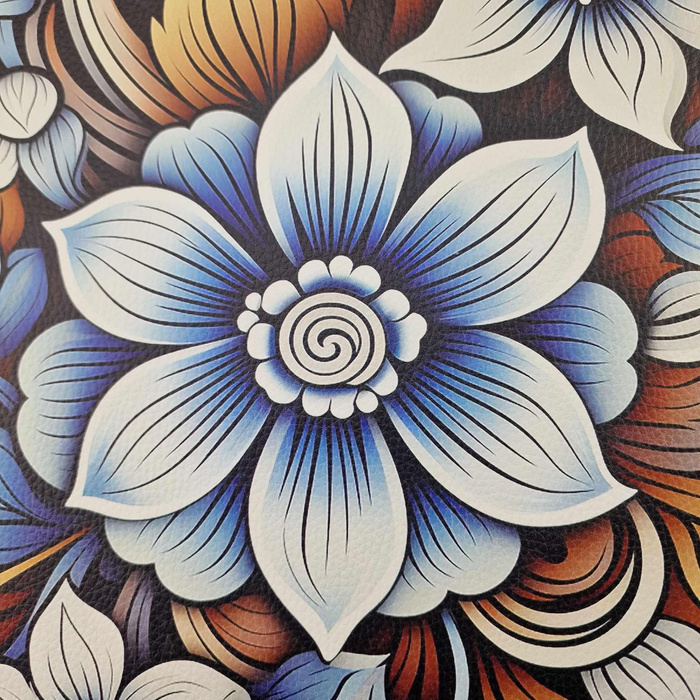 BOUQUET OF FLOWERS WZ.2 (46 cm x 50 cm) - thick pressed leatherette