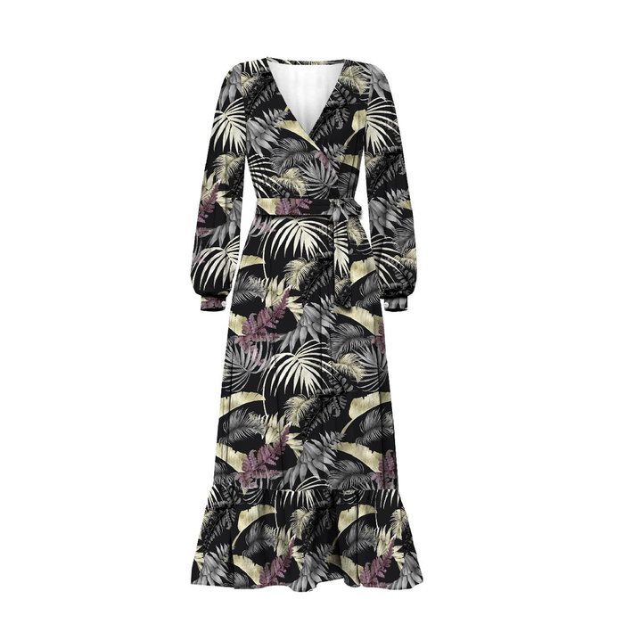 SUKIENKA KOPERTOWA Z FALBANKĄ (ABELLA) - JUNGLE GLAMOUR - zestaw do uszycia XXL