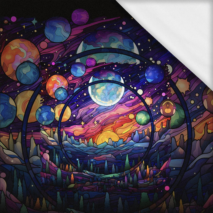 NEON GALAXY WZ.14 - Paneel (60cm x 50cm)- Single Jersey mit Elastan ITY