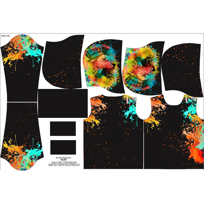 KID'S HOODIE (ALEX) - LION - sewing set (98/104)