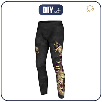 THERMO LEGGINSY MĘSKIE (JACK) - DRAGON SKULLS WZ. 2 - zestaw do uszycia