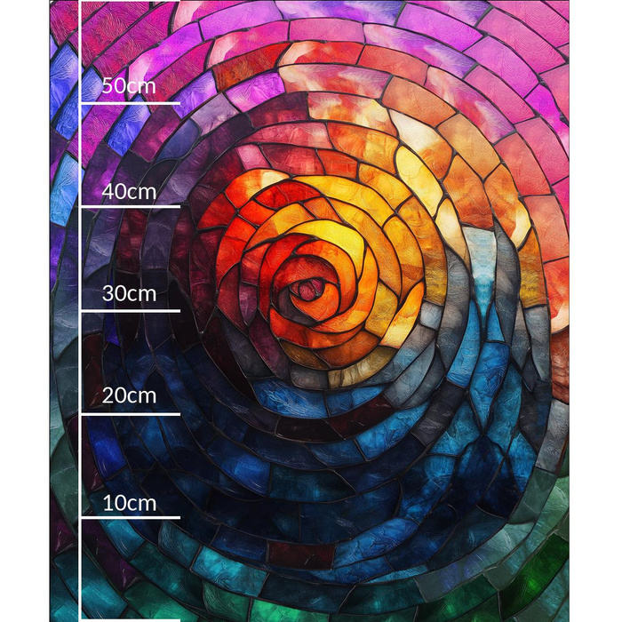 STAINED GLASS WZ.3 - panel (60cm x 50cm)- single jersey s elastanem ITY