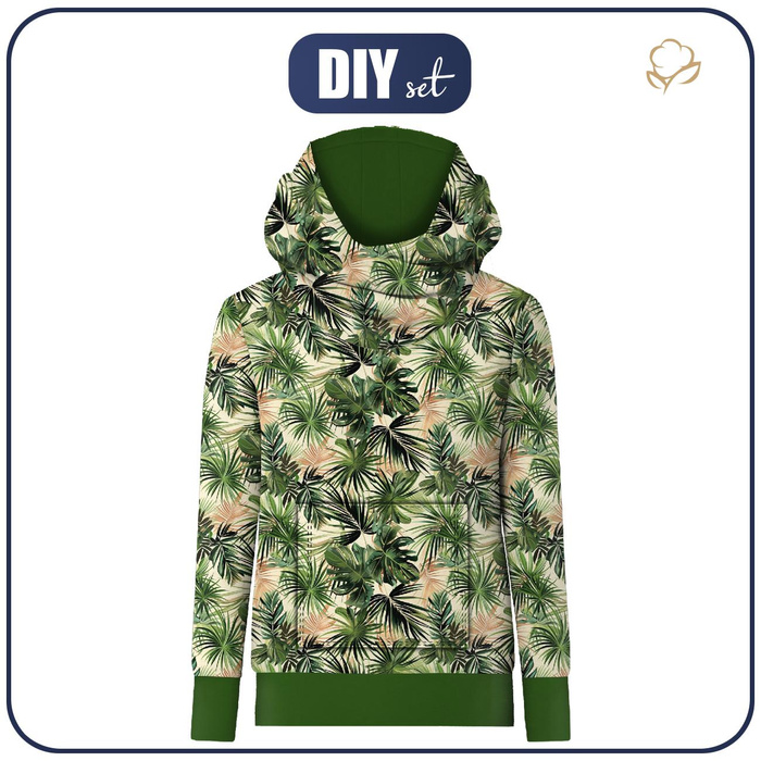 UNISEX HOODIE (HYDRA) - MONSTERA wz.9 - sewing set (134/140)