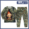 PIŻAMA DZIECIĘCA " MIKI" - VINTAGE CHRISTMAS ELF - zestaw do uszycia (146/152)