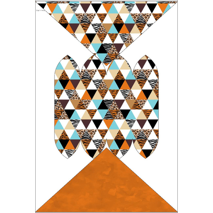 KID'S CAP AND SCARF (CLASSIC) - TRIANGLES / SPOTS 51-54