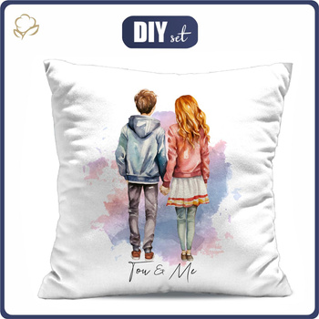 POLŠTÁŘ 45x45 - YOU & ME - Sada šití
