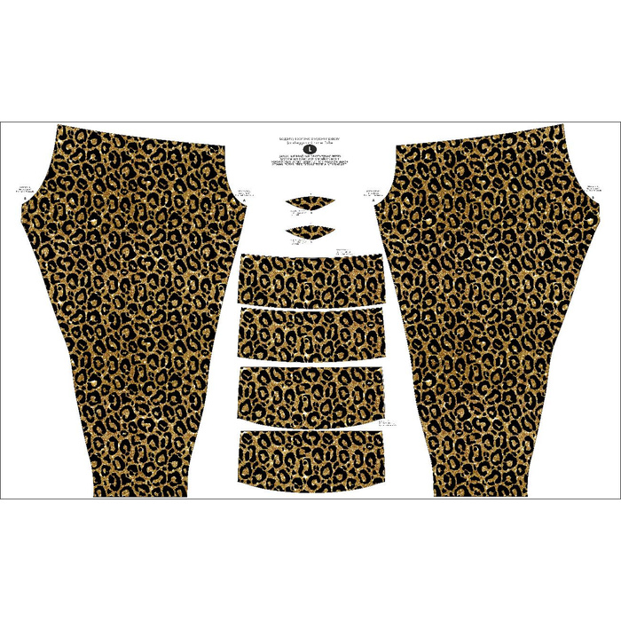 SPORTS LEGGINGS - ANIMAL SKIN pat.9- sewing set - S