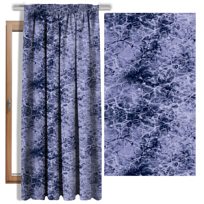 OCEAN pat. 2 (Very Peri) - brushed knitwear with elastane ITY