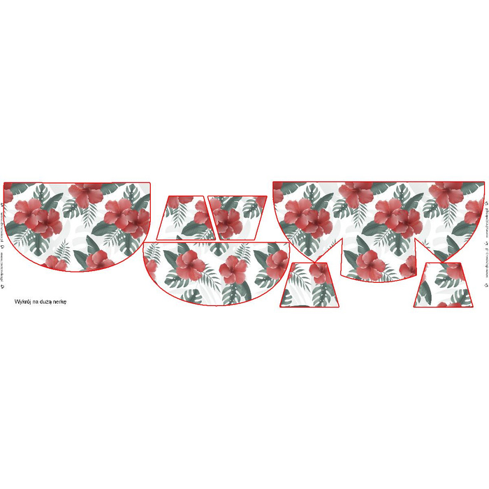 HÜFTTASCHE - HIBISKUS Ms. 2 / rot - klein