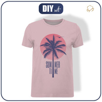T-SHIRT MĘSKI - SUMMER TIME / róż - single jersey L