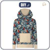 HYDROPHOBER HOODIE UNISEX - WINTER FLOWERS M. 12 - Nähset