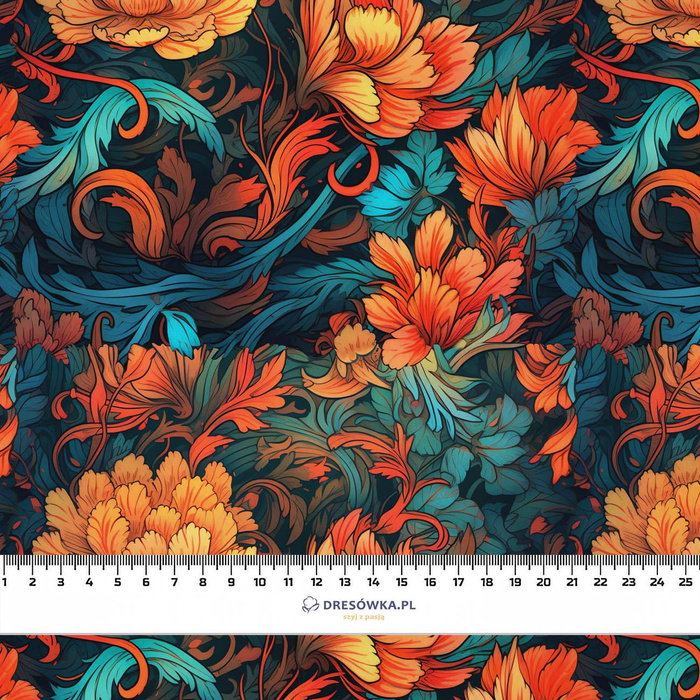 VINTAGE CHINESE FLOWERS MS. 2 - schnelltrocknende Webware