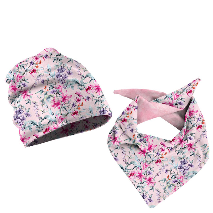 KID'S CAP AND SCARF (CLASSIC) - SPRING MEADOW pat. 4 55-58