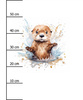 WATERCOLOR BABY OTTER - panel (60cm x 50cm) SINGLE JERSEY