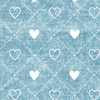 HEARTS AND RHOMBUSES / vinage look jeans (sea blue)