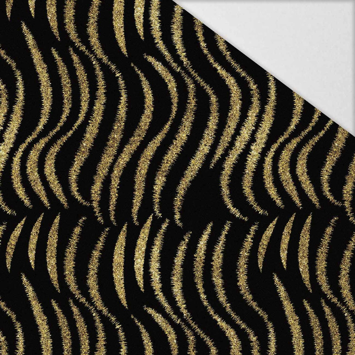 Black & Gold Glamour wz.9 - Hydrophobic brushed knit