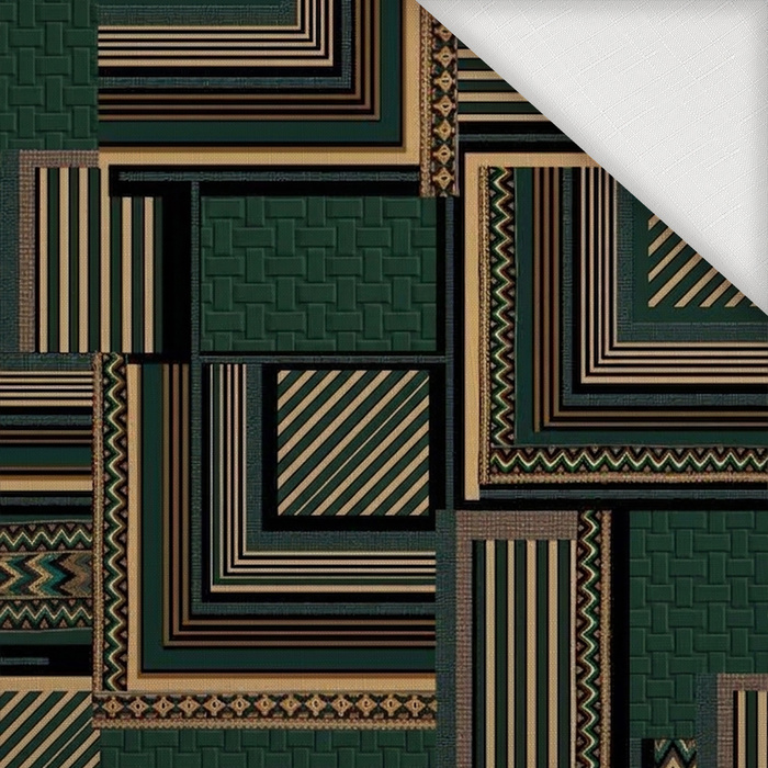 RETRO GEOMETRIC WZ. 17 - Woven Fabric for tablecloths