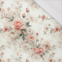 PASTEL FLOWERS WZ. 26 - teplákovina s elastanem