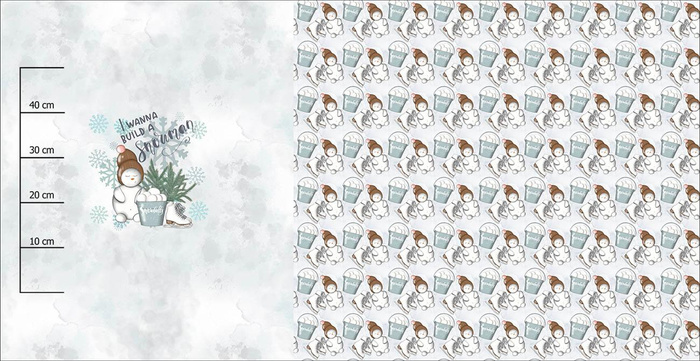 I WANNA BUILD A SNOWMAN (ZIMA W MIEŚCIE) - PANEL PANORAMICZNY (80cm x 155cm)