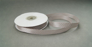 Satinband Breite 12 mm gepunktet BEIGE