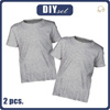 2-PACK - BASIC KID’S T-SHIRT - LIGHT GRAY- sewing set