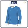 WOMEN'S SWEATSHIRT (HANA) BASIC - LIGHT BLUE DOTS / BLUE (PUMPKIN GARDEN) - looped knit fabric - S