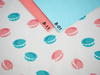 Macarons (J'adore Paris) / pfirsich -  French Terry mit Elasthan