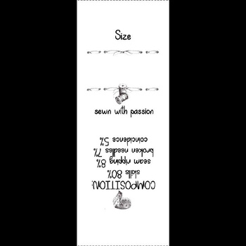 Wszywka europejska "CENTYMETR" EN - Komplet 9 szt / Rozmiar do wyboru