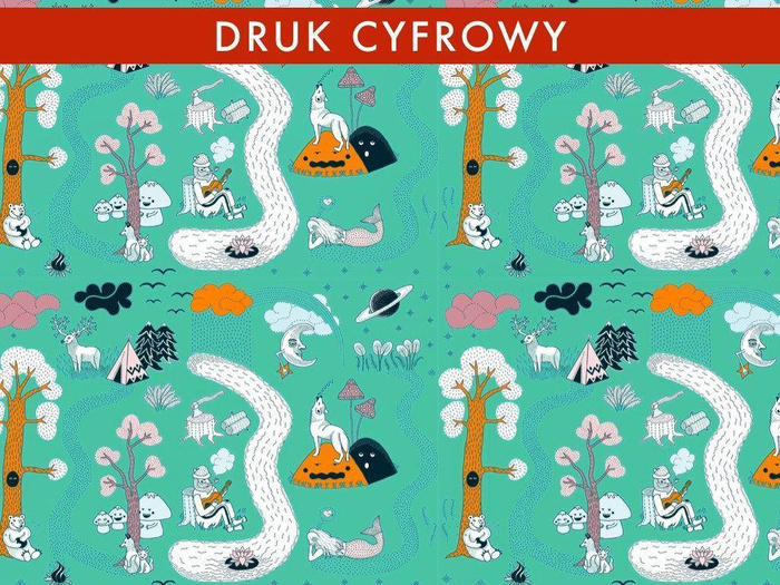 KOLOROWY LAS - Jersey wiskozowy WE210