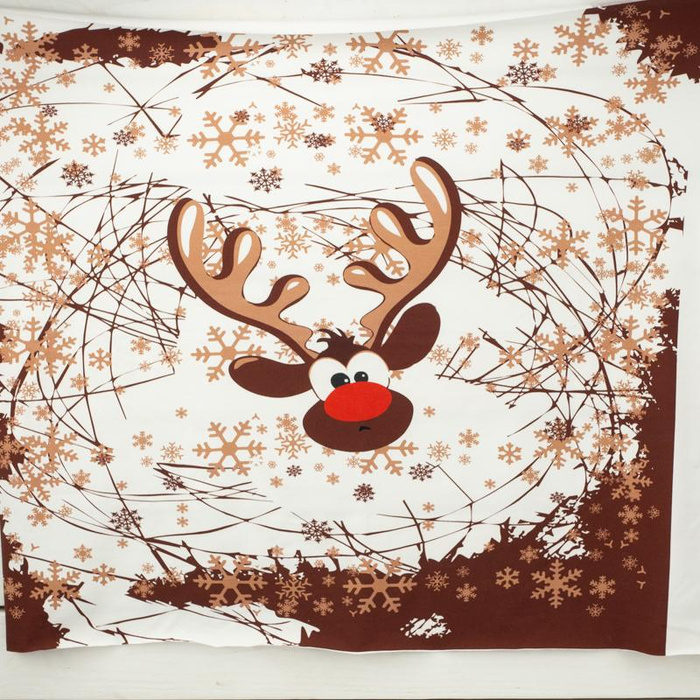 RENIFER / brązowy L (75cm x 80cm) - panel single jersey TE210