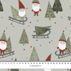 SLEDDING DWARFS (FOREST DWARFS) /LIGHT KHAKI - Cotton woven fabric