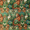 ART NOUVEAU CATS & FLOWERS VZ. 3 - tkanina wodoodporna
