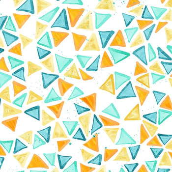 TROPICAL TRIANGLES PAT. 2 - Cotton woven fabric