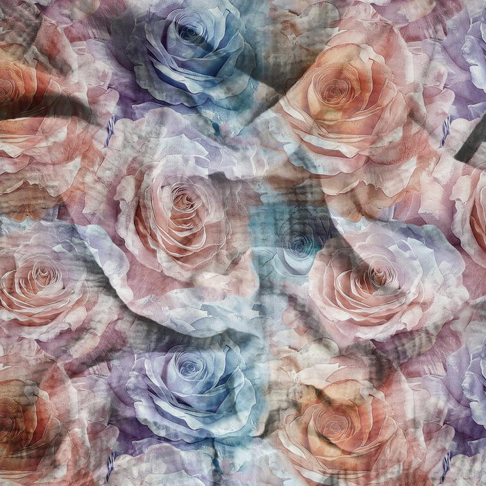 PASTEL FLOWERS WZ.8 - Cotton muslin