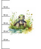 WATERCOLOR TORTOISE - Paneel (60cm x 50cm) Wasserabweisende Webware