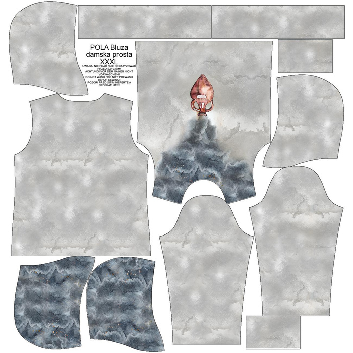 DÁMSKA MIKINA (POLA) CLASSIC S KAPUCÍ - LAHVIČKA vz. 1 (MAGIC) -  teplákovina  XXL